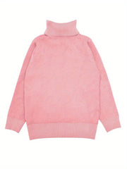 Women's Elegant Casual Cardigan Sweater-Long Sleeve,, High Collar, Keep Warm, Stylish Top for Cold Weather