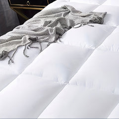 Luxury Mattress Topper Extra Thick 4-Inch/ 10cm Deep | Fitted Bed Mattresses Toppers with Soft Fiber | Single Double King Super King Small Double Sizes UK Bedding Size