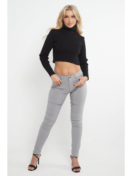 MYT Womens Chino Trousers Ladies Skinny Fit Super Stretch Office Work Casual Chinos Waist Size UK 6-18