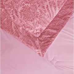 3 Piece Velvet Quilted Bedspread Set Jacquard Damask Bed Cover with Pillow Shams | Luxury Soft Polyester Bedspread for Double King Super King Beds | Modern Elegant Bedroom Bedding Set