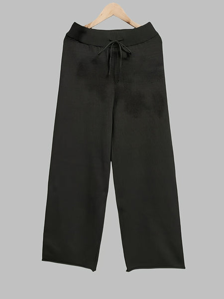 Directional Elegant New Fashion Casual Suit Pants Women'S Loose Sweater Wide Leg Pants Long Trousers Two-Piece Set