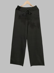 Directional Elegant New Fashion Casual Suit Pants Women'S Loose Sweater Wide Leg Pants Long Trousers Two-Piece Set