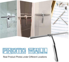 Ulinek Shower Window Squeegee, Stainless Steel Squeegee Shower Wiper Scraper Cleaner with Strong Storage Hook for Bathroom Floor Kitchen Wet Room Mirror Car Window Glass Cleaning