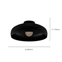 Eglo Mogano Ceiling Light in Black 16
