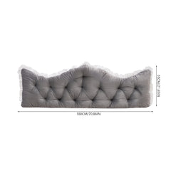 Large Ultra-Soft Comfortable Plush Backrest Pillow, Princess Style Reading Cushion, Neck and Back Support, Luxurious Fashionable Home Style Multifunctional Lace Ruffled Headboard Cushions, Suitable for Bedroom, Living Room, Dorm, Sofa Home Decor, Machine