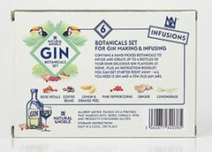 Gin Botanicals and Infusions Kit. Set of 6 Finest Botanicals and Spices for Gin