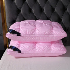 Set of 2 Pillows Designed for Sleep, Neck Support Pillow Cores, Luxurious Sleeping Pillows, Offering Balanced Support Ideal for Side, Back, And Stomach Sleepers. Part of a Hotel Collection, They Come in Vacuum-Sealed Packaging, Perfect for Home And Hotel