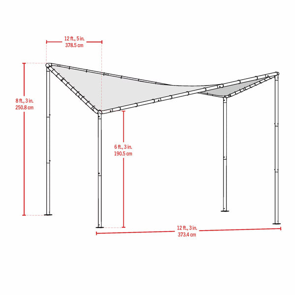 Sojag 12Ft X 12Ft (3.7 X 3.7M) Del Ray Shade Gazebo