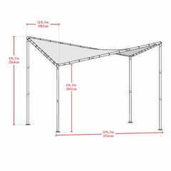 Sojag 12Ft X 12Ft (3.7 X 3.7M) Del Ray Shade Gazebo