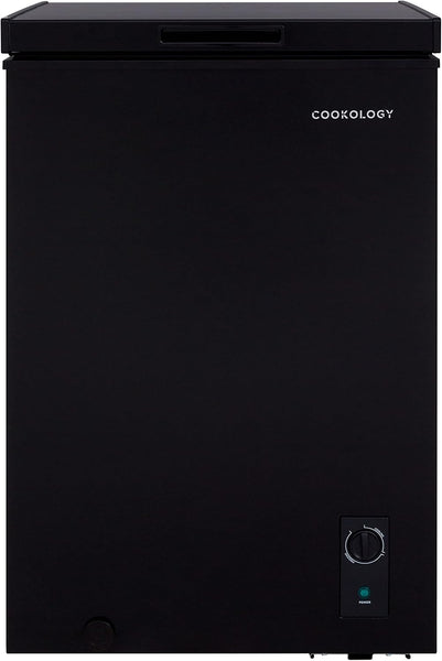 Cookology CCFZ99BK Freestanding Chest Freezer in Black - 99 Litre Capacity - for Kitchens, Outbuildings & Garages - Adjustable Feet & Temperature Controls - 4 Star Freezer Rating