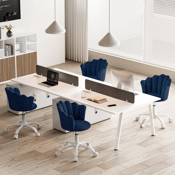 Shell-shaped Office Chair,Adjustable Chenille Swivel Chair,Soft and Flexible, Suitable for Bedrooms, Offices and Studies.