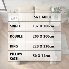 Duvet Cover Set with Matching Pillowcase Microfibre Wrinkle Resistant with Quick Popper Fastening