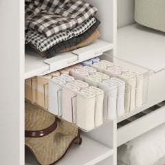 15 Compartment Wall-Mounted Underwear and Socks Organizer! for Easy Viewing, Drawer-Style Design for Convenient Access. 15 Sections for Neat Storage of Underwear, Panties, Socks, and Other Small Items. Layered Design Maximizes