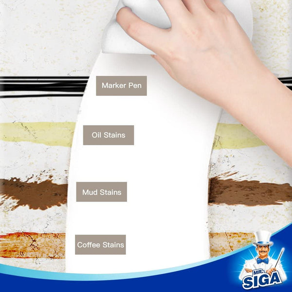 MR.SIGA Multi-Functional Eraser Sponge, Magic Cleaning Pads for Kitchen Household Cleaning, 12 Count, Size 4.7