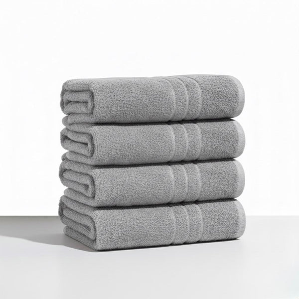 Pack of 4 Large Bath Towels 80×160cm – 100% Cotton, 500GSM Thick, Super Soft & Highly Absorbent, Quick Dry Luxury Bathroom Towels for Home & Everyday Use