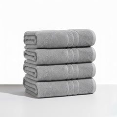 Pack of 4 Large Bath Towels 80×160cm – 100% Cotton, 500GSM Thick, Super Soft & Highly Absorbent, Quick Dry Luxury Bathroom Towels for Home & Everyday Use
