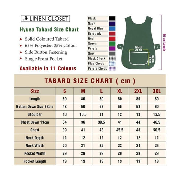 Tabard Apron | Aprons for Men, Women, and Ladies | Professional Cooking Aprons with 2 Pockets | Adjustable Kitchen Apron for Baking, BBQ, Grilling, Gardening, Crafting, Cleaning, Painting, Barista, Restaurant Work | Cute & Stylish Gift Apron for Mom, Sist
