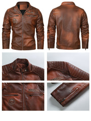Autumn And Winter Small Collar Jacket Male Korean Version Slim Jacket New Trend Motorcycle Jacket Male Bomber Jacket Jacket for Men