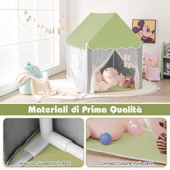 Large Kids Play House with Washable Mat and Star Lights
