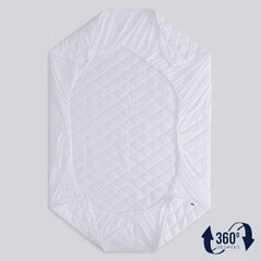 4B Quilted Waterproof Mattress Protector Extra Deep 30cm with Quilted Top Layer and All-Around Elastic, Designed for Stable Mattress Fit and Easy Maintenance, Suitable for Home Use, Guest Rooms and Let Properties, Available in Single Small Double 4FT Doub