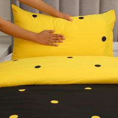 3pcs Reversible Polka Dot Duvet Cover Set – Hotel Quality, Soft & Breathable Microfiber, with Pillowcases, Button Closure, Machine Washable, Wrinkle Free & Durable