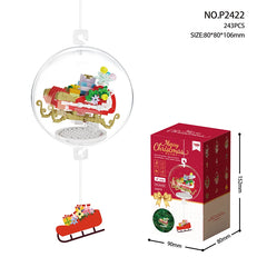 Christmas Pendant Ball Building Blocks Mini Bricks Bell Snowman Santa Claus Christmas Tree Decorations for Home Christmas Gifts
