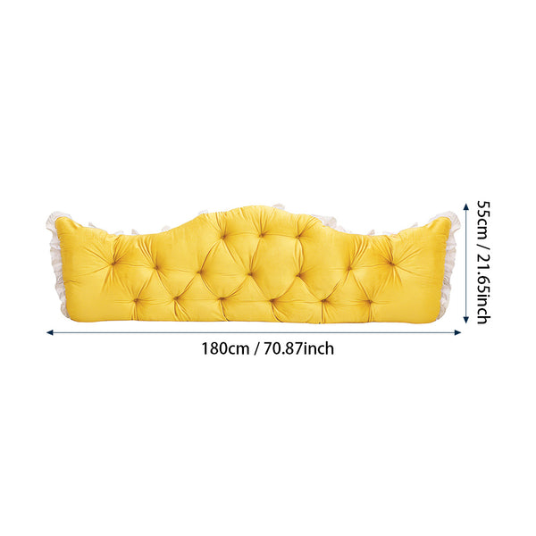 Large Ultra-Soft Comfortable Plush Backrest Pillow, Princess Style Reading Cushion, Neck and Back Support, Luxurious Fashionable Home Style Multifunctional Lace Ruffled Headboard Cushions, Suitable for Bedroom, Living Room, Dorm, Sofa Home Decor, Machine