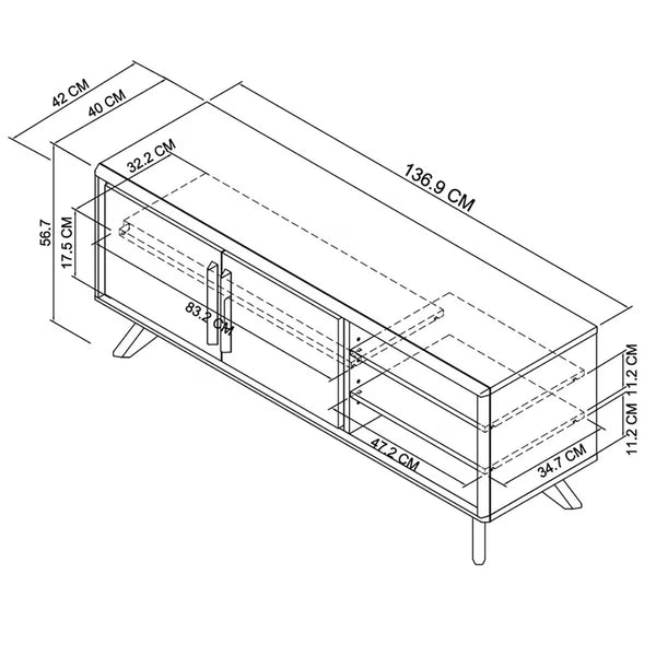 Bentley Designs Kristen Light Oak Entertainment Unit for Tv'S up to 55