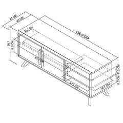 Bentley Designs Kristen Light Oak Entertainment Unit for Tv'S up to 55
