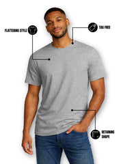 5 / 10 Pack Men'S Cotton T-Shirts – Super Soft Breathable Stretch Tees – Durable Comfort Fit Casual, Work or Sports Men'S Tops Multipack – Local UK Shipping