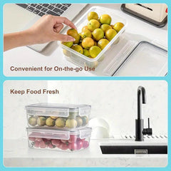 48pcs / 24pcs Plastic Refrigerator Storage Boxes, (24/12 Lids + 24/12 Containers) Kitchen Fresh‑Keeping Container Set, Refrigerator And Freezer Organizers, Fruit And Vegetable Sealed Boxes, Airtight Design, Easy‑Open Lids, Stackable Design, with Labels An