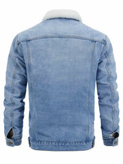 Men's Casual Slim Jacket Vintage Lapel Denim Jacket