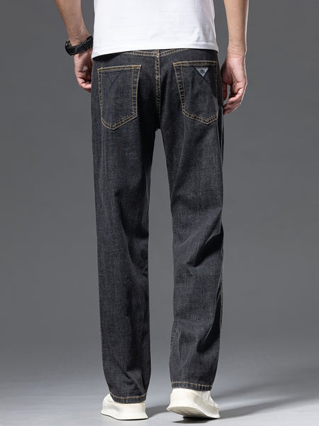 Geng Yuanshi High-End Summer Men's Jeans New Trend Fashion Straight-Leg Light Business Stretch Denim Pants
