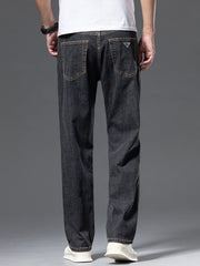 Geng Yuanshi High-End Summer Men's Jeans New Trend Fashion Straight-Leg Light Business Stretch Denim Pants