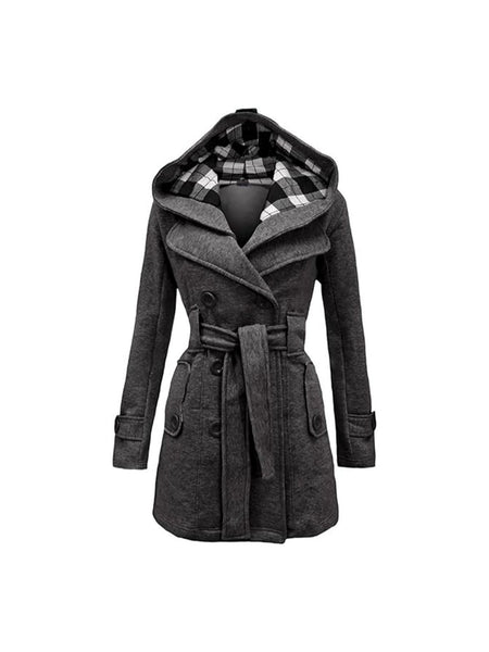 NOROZE Women’s Fleece Coat | Long Sleeve Belted Button Jacket | Warm Winter Outerwear | UK Sizes 8–26