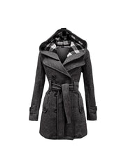 NOROZE Women’s Fleece Coat | Long Sleeve Belted Button Jacket | Warm Winter Outerwear | UK Sizes 8–26