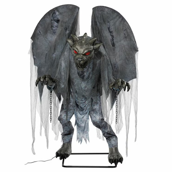 Halloween 7.5Ft (2.3M) Animated Gargoyle with Lights & Sounds