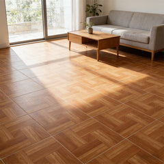 LIVINGANDHOME 30-Pack Self-Adhesive Vinyl Floor Planks Stickers, Wood Effect Flooring Tiles, 12