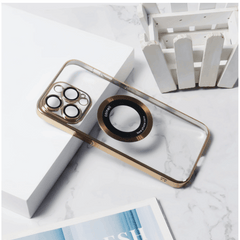 Magnetic Phone Casefor iPhone 12, 12 Pro, 12 Pro Max Titanium Metallic Color Luxury Phone Case Support Wireless Charging with Lens Protector Shockproof Clear Cover