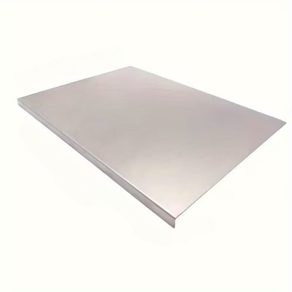 1 Oversized Extra-thick Stainless Steel Cutting Board, Modern Minimalist Style with a Silvery Rectangular Curved Design, Easy to Clean, Suitable for Industrial Science/kitchen Cooking/home/outdoor Camping, Kitchen Utensils, Lab Mats, Handmade Mats
