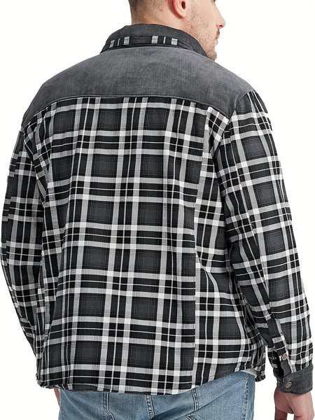 US Size Men'S Casual High-Quality Fall/Winter Plaid Jacket