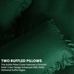 3-Piece Ruffle Frilled Duvet Cover Set – Soft, Comfortable Bedding with Pillowcases, Button Closure, Elegant Layered Design