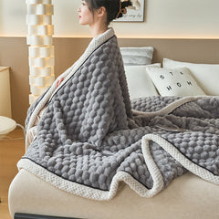 Weighted Blankets, 1pc Double Sided Milk Velvet Throw Blankets, Luxurious, Soft & Warm for Couch, Bed, Office, Car, Thickened All Season, Sofa & AC Warm Nap Blanket, Ideal Housewarming Gift, Single/Double/King/Super King