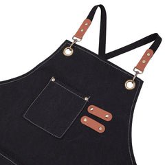 Chef Apron with Gift Box - Unisex Kitchen Apron for Cooking, Baking, BBQ, Painting - Durable Cotton Canvas, Cross Back Design - Ideal for Cafés, Restaurants, Gardening & Gifts
