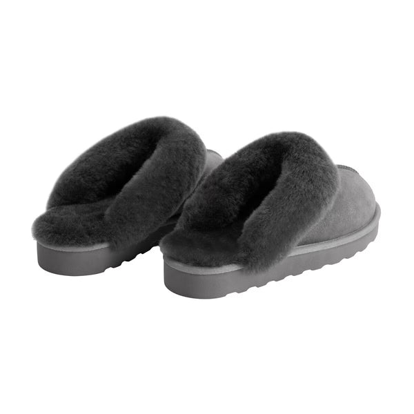 Kirkland Signature Women'S Shearling Slippers in Grey