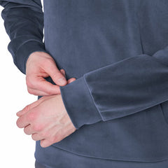Mondetta Men'S 1/4 Zip Twill Fleece in Blue