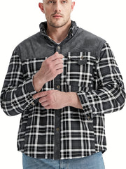 US Size Men'S Casual High-Quality Fall/Winter Plaid Jacket