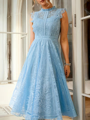 New Elegant Lace Flared Dress for Women