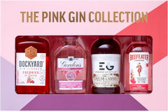 Pink Gin Gift Set - Gin Gifts for Women, 4X5Cl Beefeater Pink Strawberry, Gordons, Edinburgh Plum & Vanilla, Dockyard Cherries & Berries Flavoured Liqueur, Womens Alcohol Gifts, Birthday
