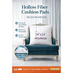Square Cushion Pads Deep Fill Inner Insert Hollowfiber Filled Cushions